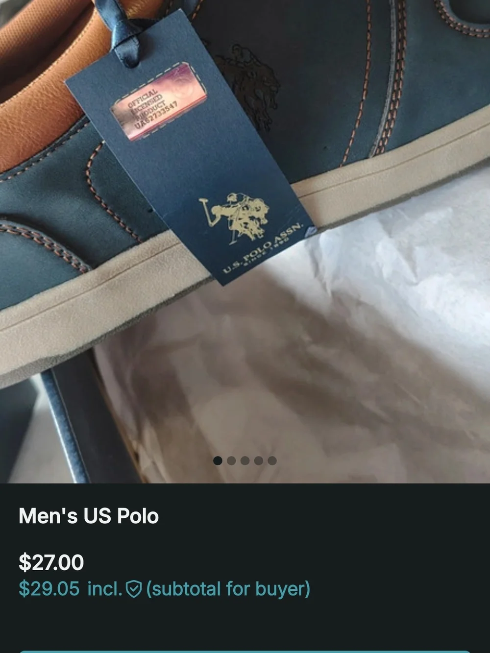 U.S. Polo Assn. Navy and Brown Low-Top Casual Sneakers
